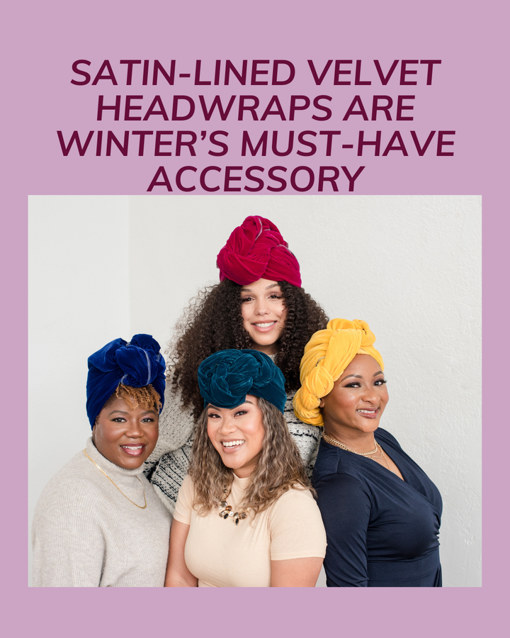 Why satin-lined velvet headwraps are winter’s must-have accessory