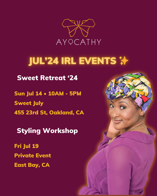 AYOCATHY July 2024 in-person events